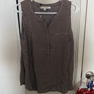 NWT. Size XL. Black and Tan design. Partial button down.